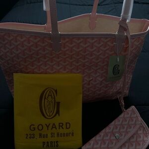 & Other Stories Pink Tote with White Details